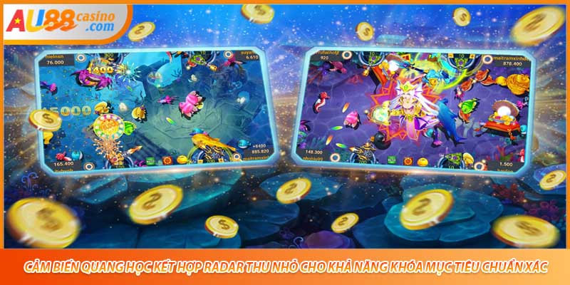 Cảm biến quang học kết hợp radar thu nhỏ cho khả năng khóa mục tiêu chuẩn xác.